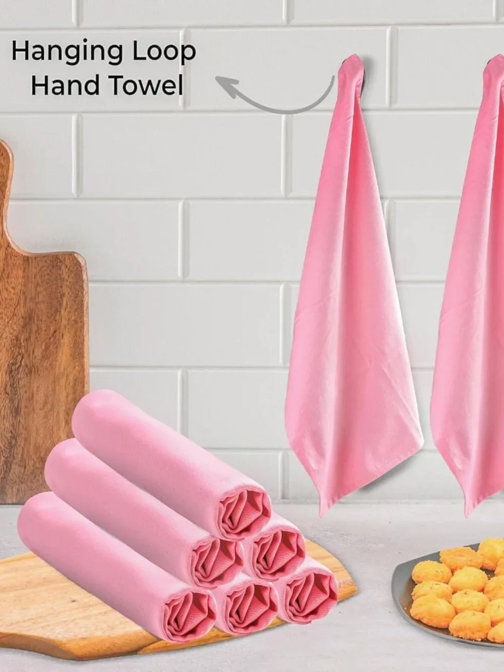 Kitchen Towels 100% Cotton Dish Towels for KitchenSet of 6 20”x30” Dish Cloths H - Picture 4 of 6